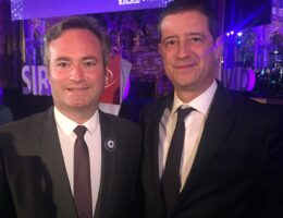 Ο Γενικός Γραμματέας Τουριστικής Πολιτικής και Ανάπτυξης Γιώργος Τζιάλλας με τον Υφυπουργό Ευρωπαϊκών και Εξωτερικών Υποθέσεων της Γαλλίας, αρμόδιο για τον τουρισμό, Jean-Baptiste Lemoine